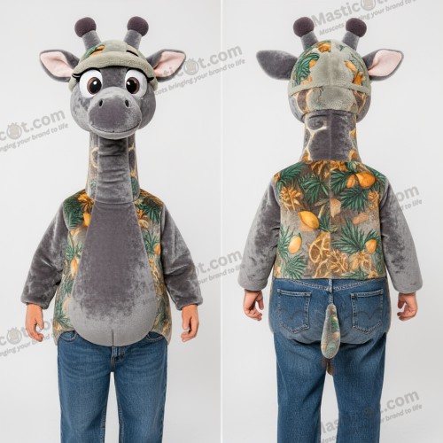 Golden Mango Cartoon Giraffe Mascot - Giraffe - MASTICOT_12854 - Masticot.com