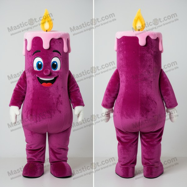 Mascotte bougie parfumée veloutée magenta - Masticot.com