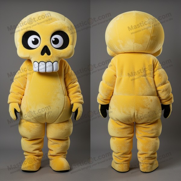 Golden Round Skull Mascot - Masticot.com