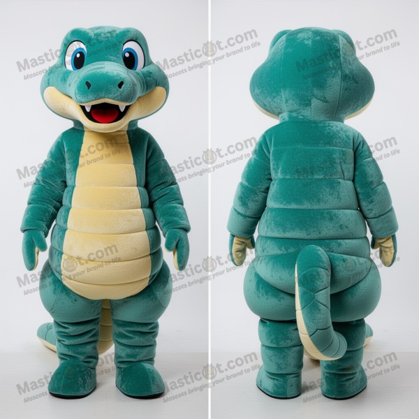 Teal Cartoon Anaconda Mascot - Masticot.com