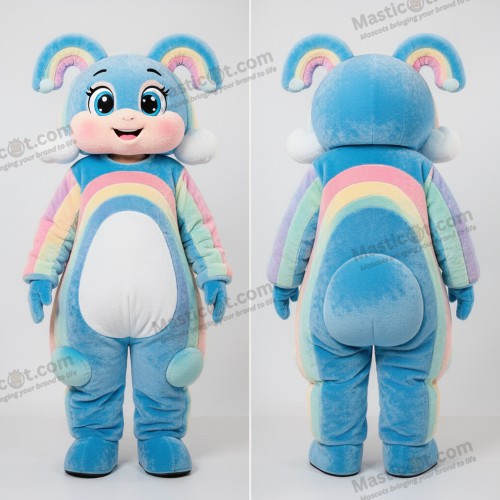 Vivid Blue Cloud Rainbow Mascot - Rainbow - MASTICOT_13271 - Masticot.com