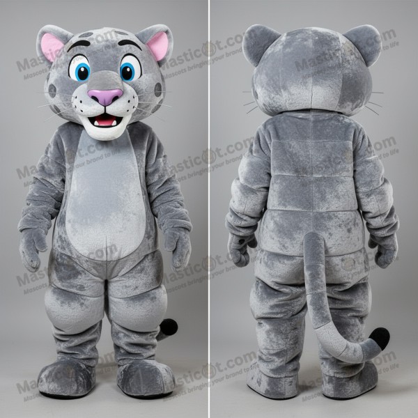 Silver Cartoon Panther Mascot - Masticot.com