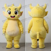 Lemon Yellow Grinning Demon Mascot - Masticot.com