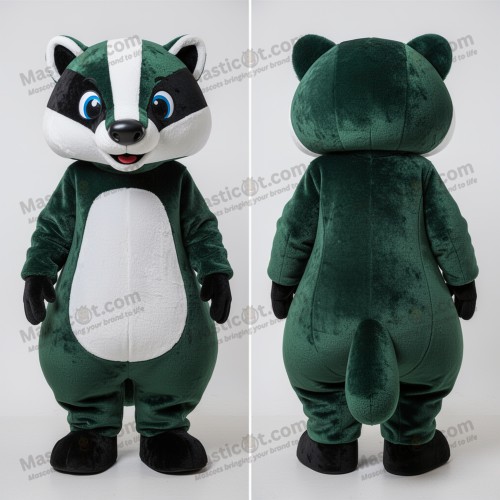 Lesní zelený kostým jezevce maskot - Masticot.com