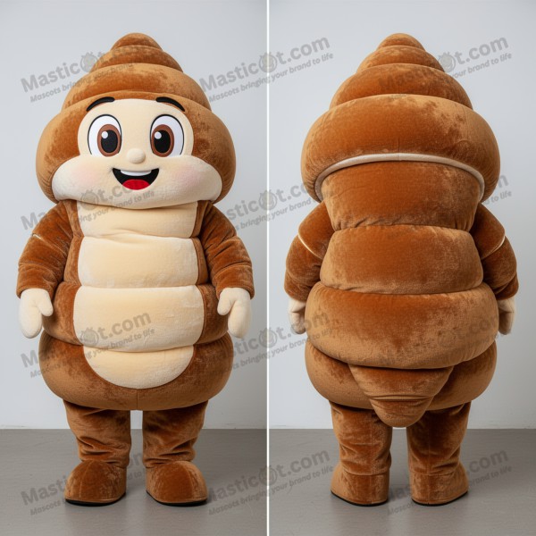 Buttery brown crescent croissant mascot - Masticot.com