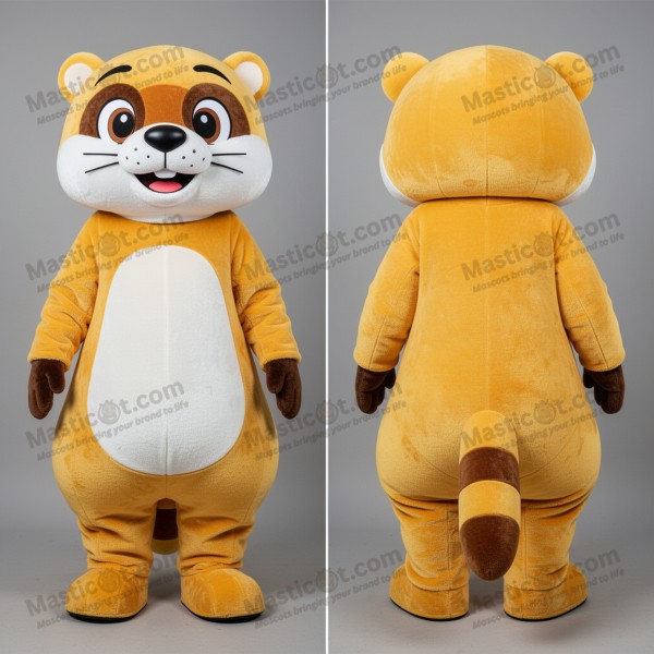 Vibrant yellow playful otter mascot - Masticot.com