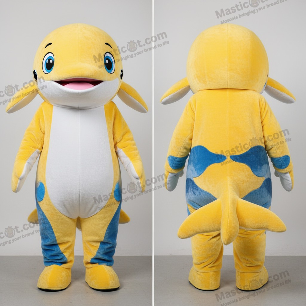 Sun Kissed Cartoon Humpback Whale Mascot