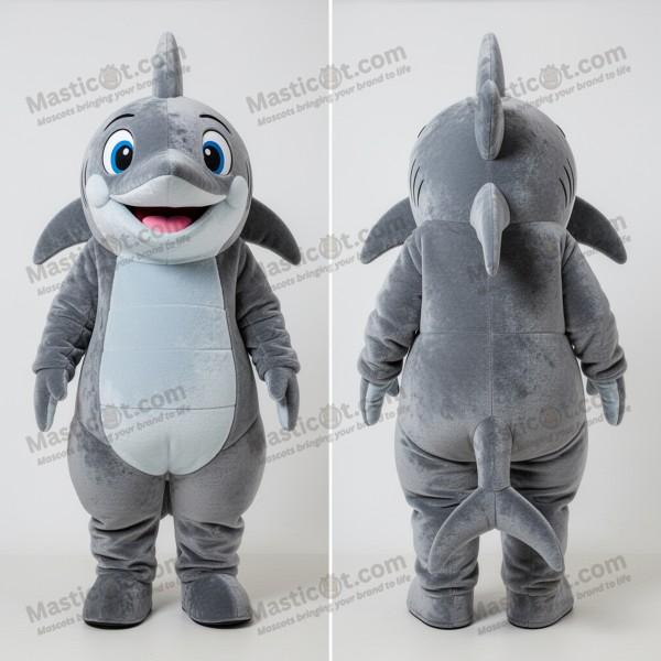 Matte gray streamlined swordfish mascot - Masticot.com
