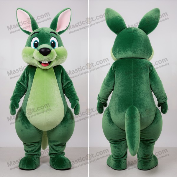 Forest Green Pouch Kangaroo Mascot - Masticot.com