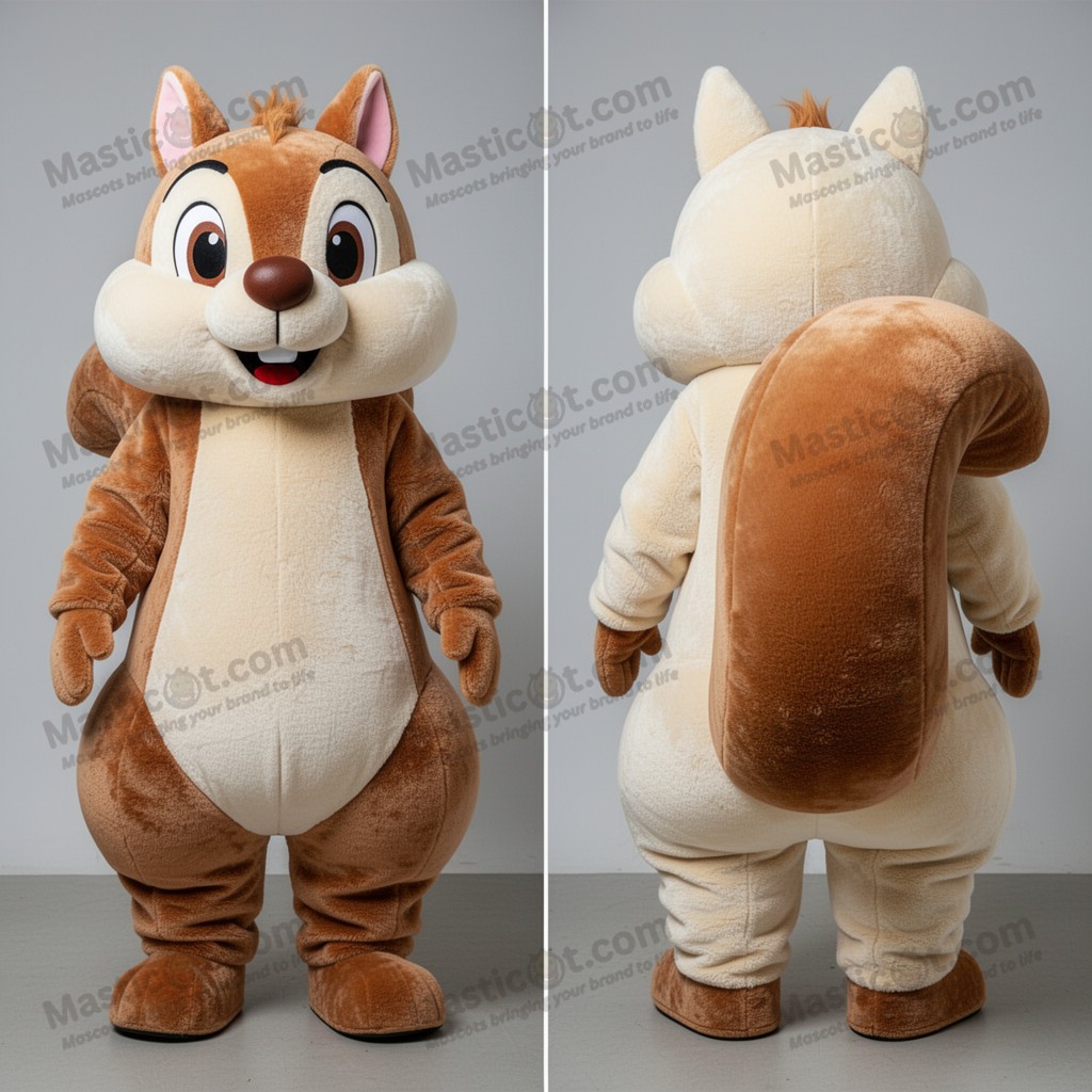 Cremiger Rundlicher Eichhörnchen-Maskottchen - Masticot.com