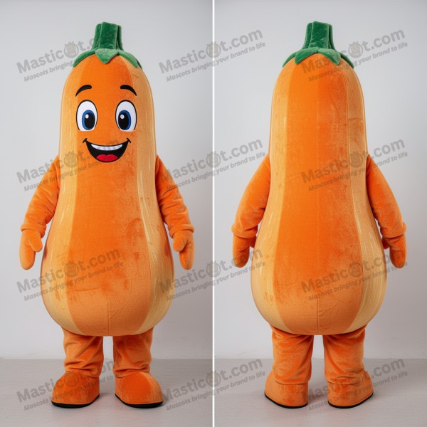 Levende grønn, rund squash-maskot - Masticot.com