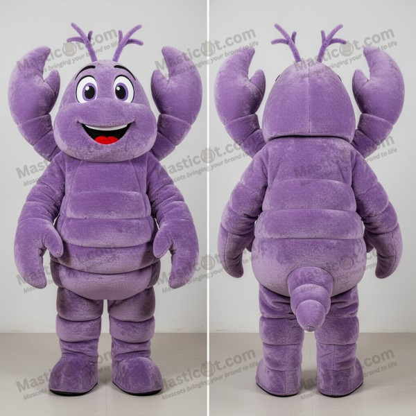 Lavender plush lobster mascot - Masticot.com