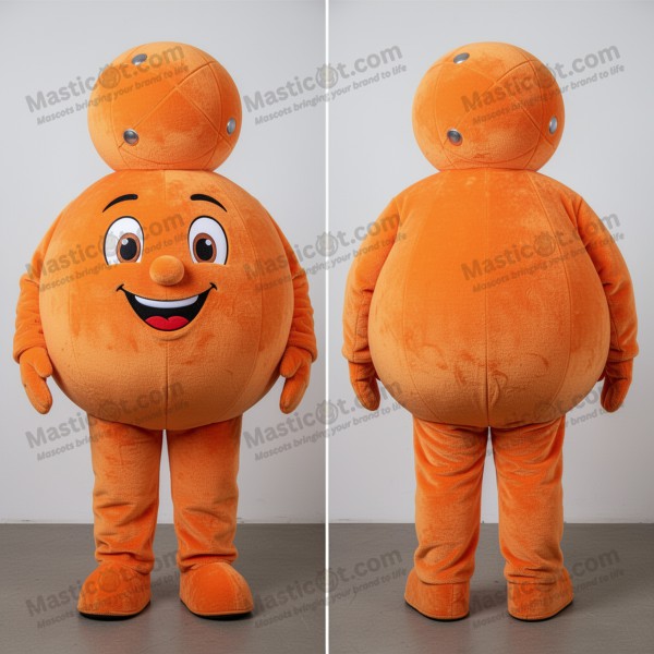 Rust orange oversized petanque ball mascot - Masticot.com
