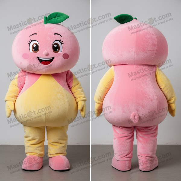 Peach vibrant rounded acrobat mascot - Masticot.com