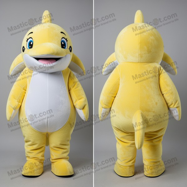 Leken sitrongul spekkhogger-maskot - Masticot.com