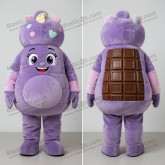 Fluweelpaarse chocoladeberen mascotte - Masticot.com