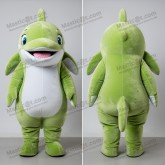 Mascot orcă jucăușă, verde lime - Masticot.com