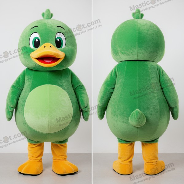 Mascotte Canard Velouté Émeraude - Canard - MASTICOT_14342 - Masticot.com