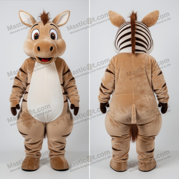 Tan striped quagga mascot - Masticot.com