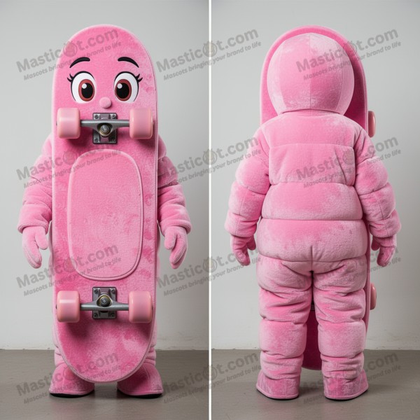 Velvet Pink Cartoon Skateboard Mascot - Masticot.com