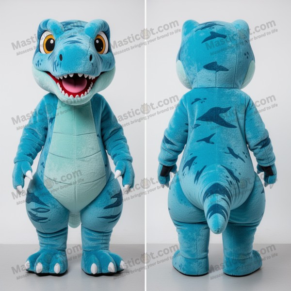 Mascotă Utahraptor catifelată cyan - Masticot.com