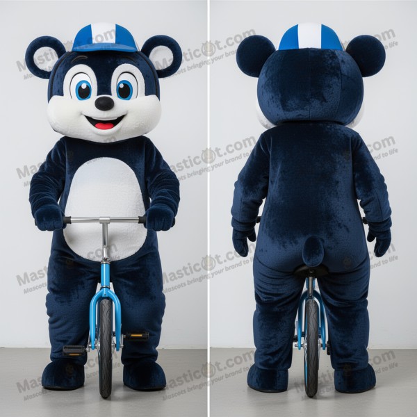 Maritim blå leken unicyklist maskot - Masticot.com