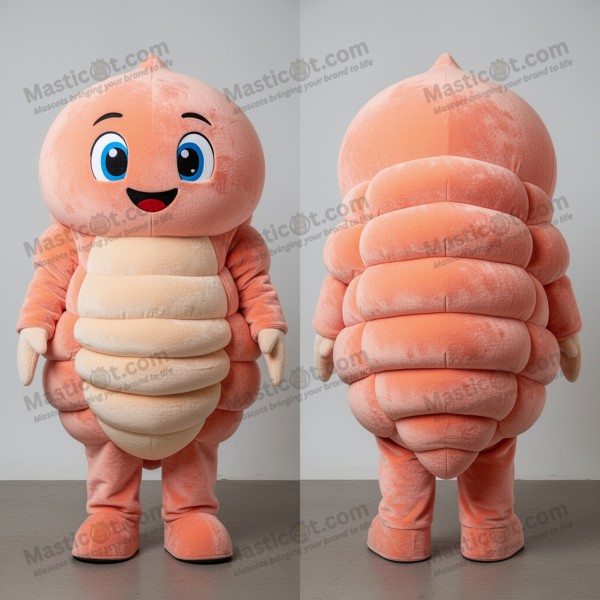 Peach rounded trilobite mascot - Masticot.com