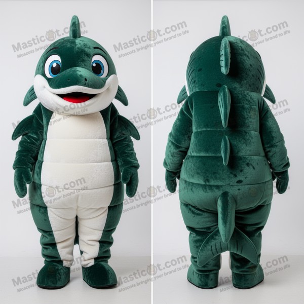 Forest Green Cartoon Salmon Mascot - Masticot.com
