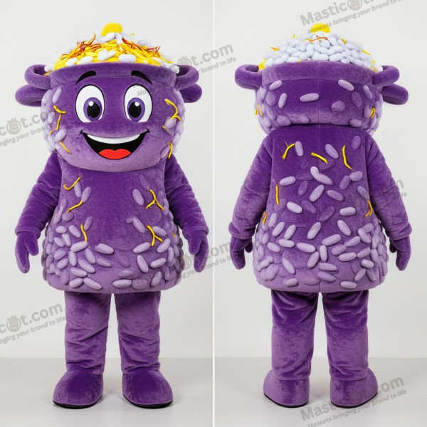 Mascote de Paelha Aveludada em Lavanda - Masticot.com