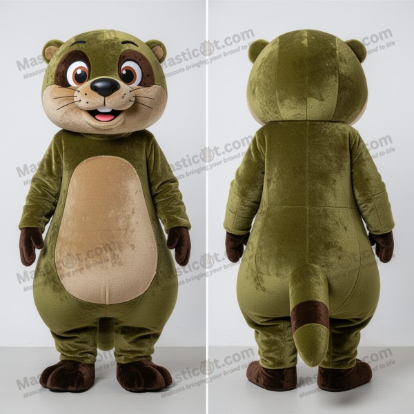 Forest green playful otter mascot - Masticot.com