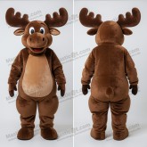 Warm brown gentle moose mascot - Masticot.com