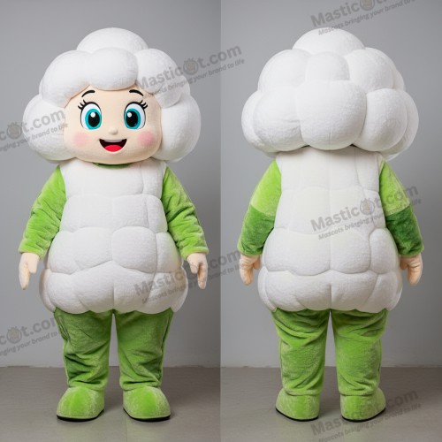 Witte ronde bloemkool mascotte - Bloemkool - MASTICOT_14941 - Masticot.com