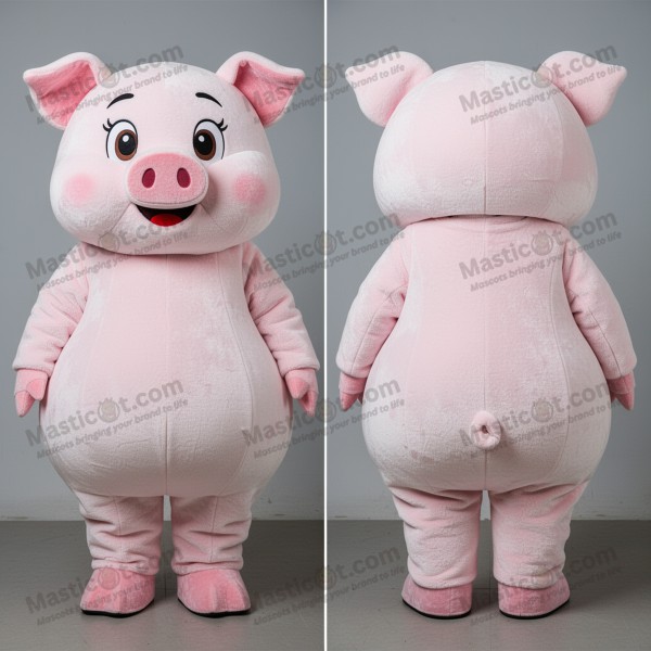 Pink Plump Pig Mascot - Masticot.com