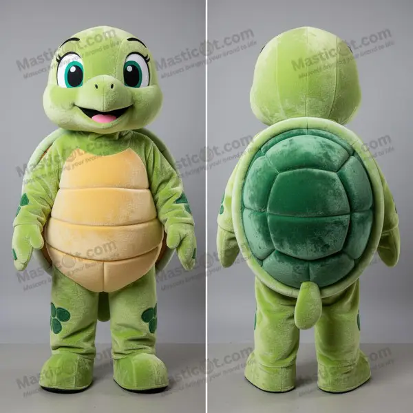 Lime green cuddly sea turtle mascot - Sea Turtle - MASTICOT_1470 - Masticot.com