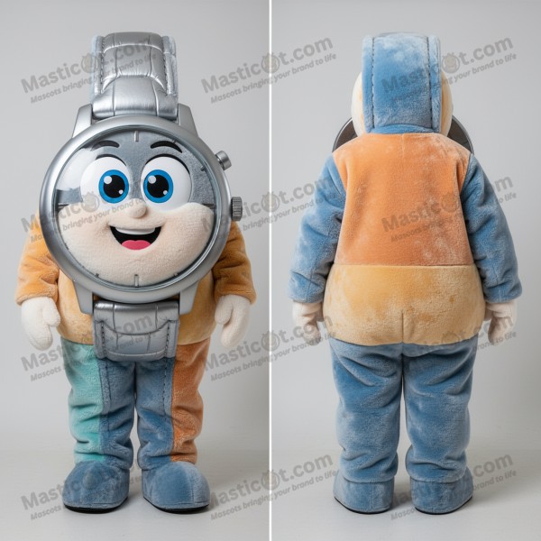 Stříbrný kulatý maskot hodinek na zápěstí - Masticot.com