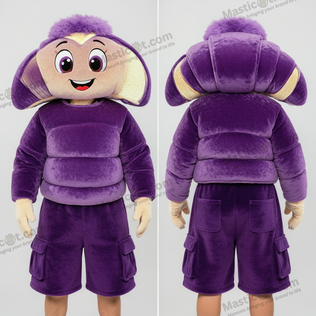 Croissant Mascote Aveludado Roxo e Macio - Croissant - MASTICOT_15109 - Masticot.com