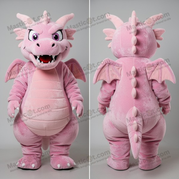 Crimson plush dragon mascot - Masticot.com
