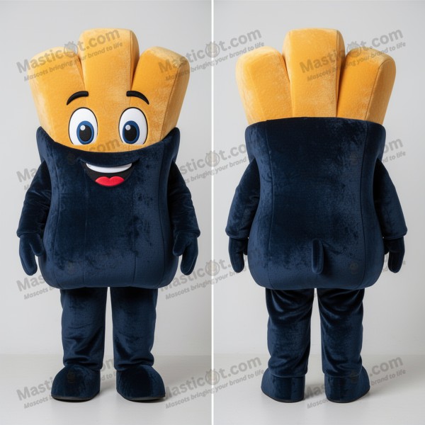 Golden yellow plush french fries mascot - Masticot.com