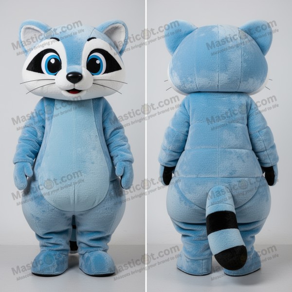 Sky Blue Cartoon Civet Mascot - Masticot.com