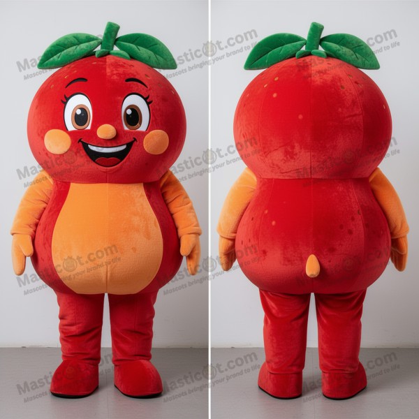 Crimson red rounded grapefruit mascot - Masticot.com