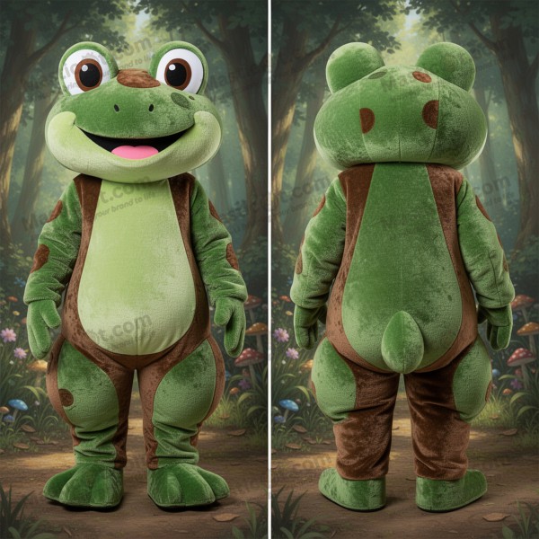 Navy cheerful frog mascot - Masticot.com