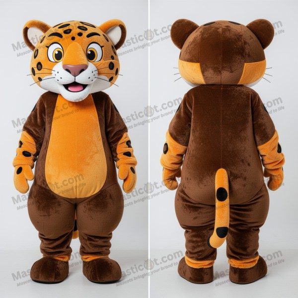Golden Brown Cartoon Jaguar Mascot - Masticot.com