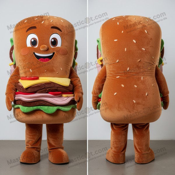 Rust golden delicious pulled pork sandwich mascot -