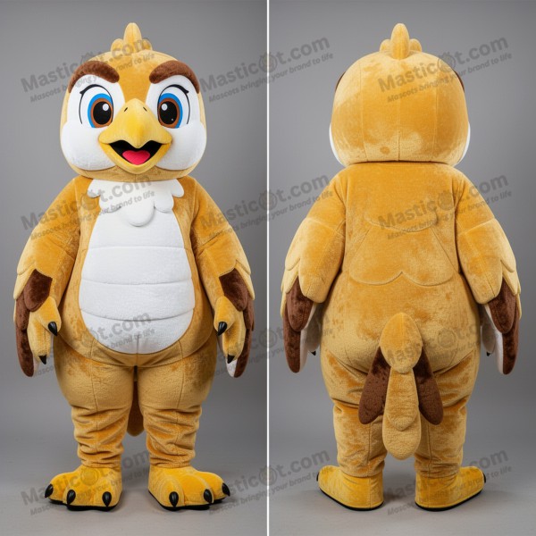 Mascota de halcón majestuoso dorado - Masticot.com