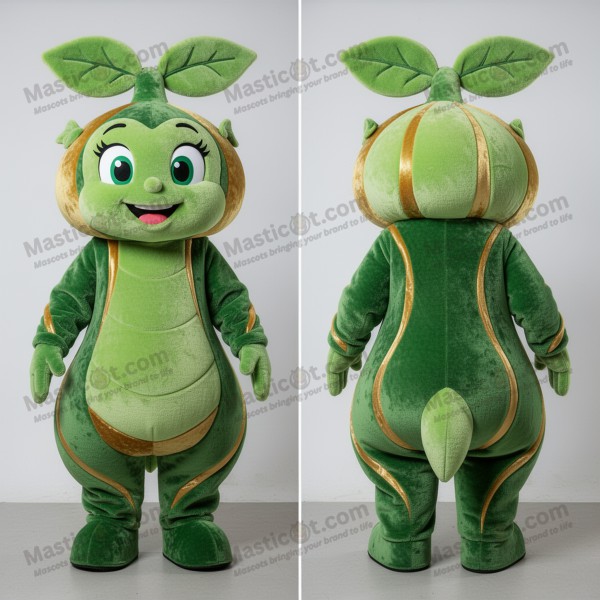 Rust Bronze Cartoon Beanstalk Mascot - Masticot.com