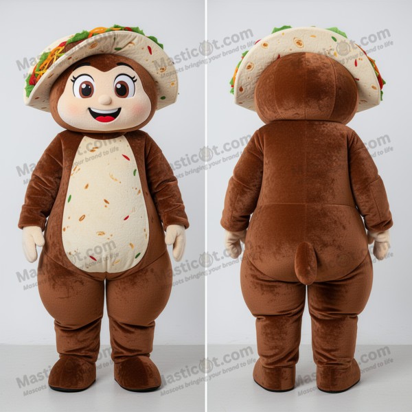 Mascota de fajitas beige dorado - Masticot.com