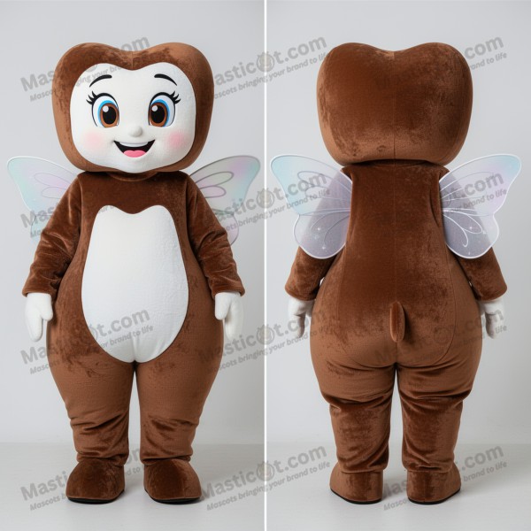 Velveteen Brown Mischievous Tooth Fairy Mascot -