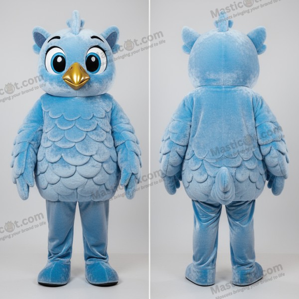 Maskot gołębia w kolorze błękitnego nieba - Gołąb - MASTICOT_16038 - Masticot.com