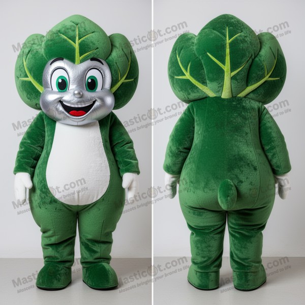 Smaragdgrønn bladspinat-maskot - Masticot.com