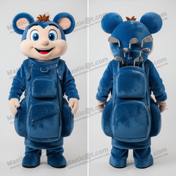 Mascota de bolsa de golf azul aterciopelada - Bolsa de Golf